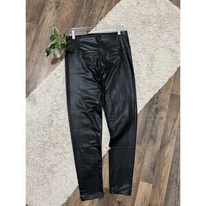 Bagatelle Size Large Black Faux Leather Soft Lining High Waisted Liquid Leggings